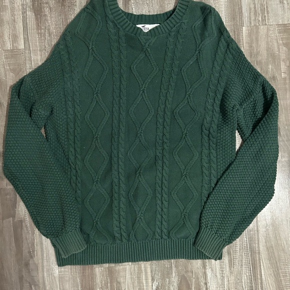 Hollister Green Sweater with Textured Knit - Picture 1 of 2